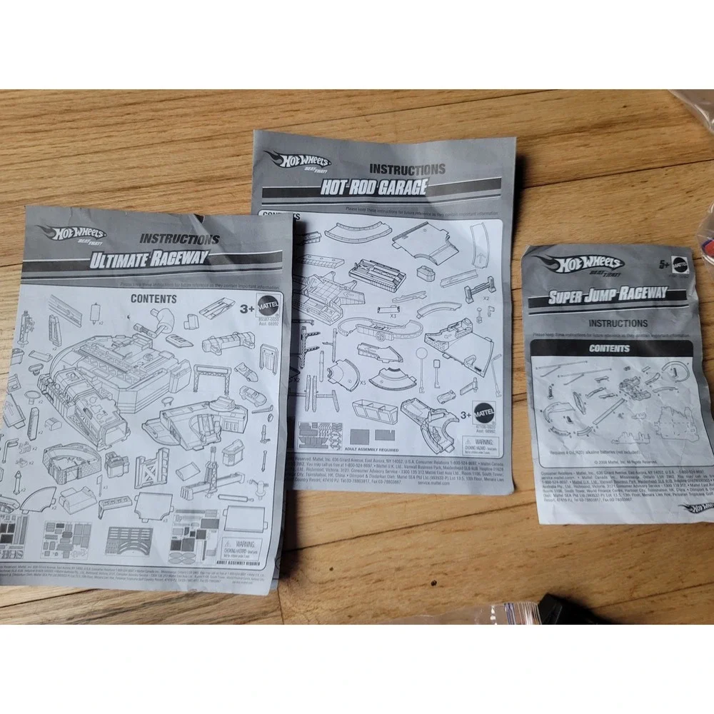 4 Set LOT Hot Wheels Beat‎ That Ultimate Raceway Hot-Rod Garage Super Jump